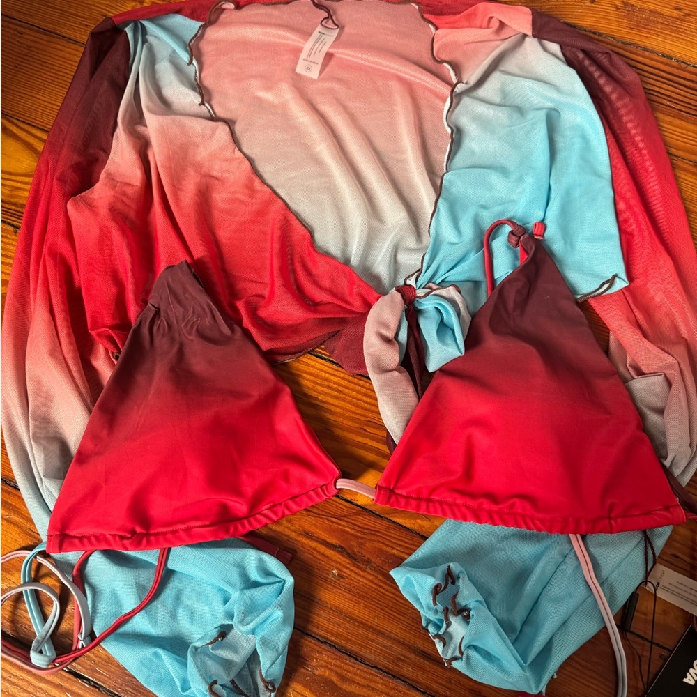 NWT Fashion Nova Sun-kissed In Ibiza 3 Piece Sunsuit - Picture 10 of 13